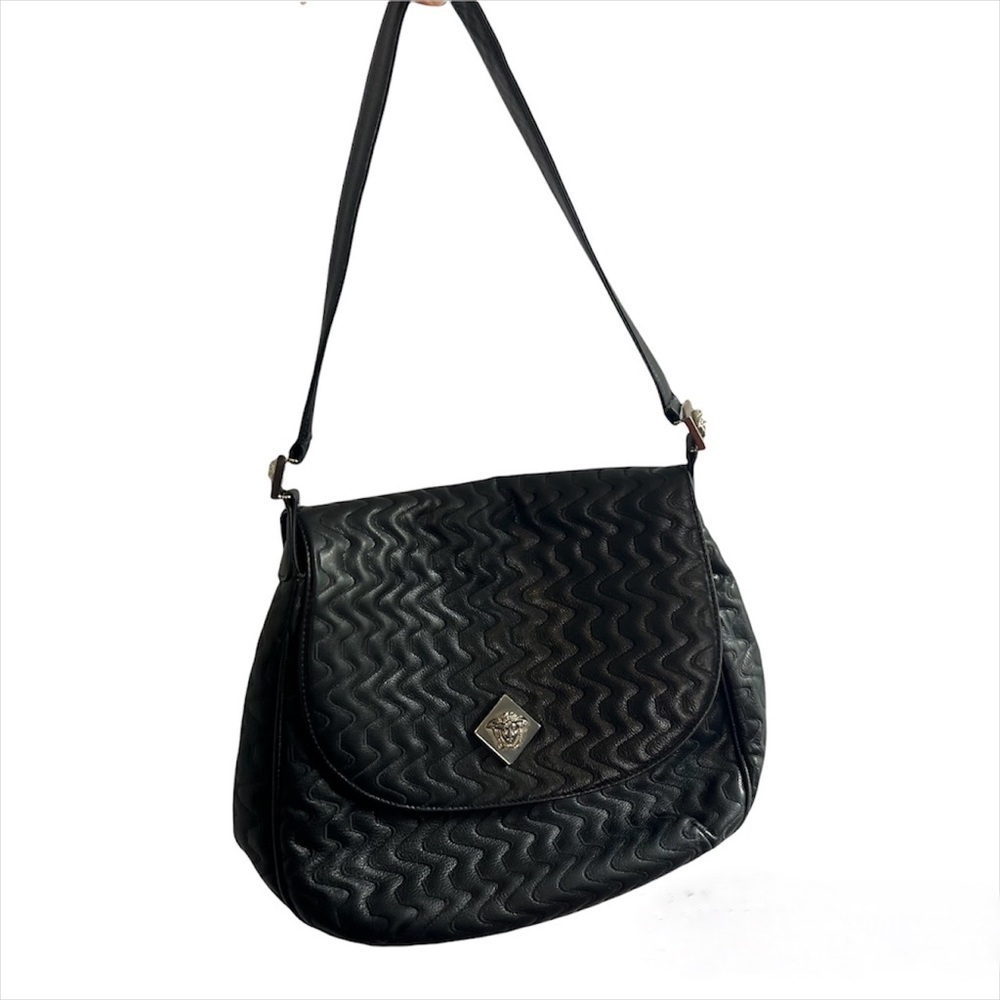 Versace Black Quilted Shoulder Bag